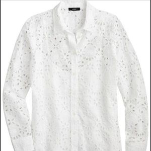 Jcrew eyelet blouse